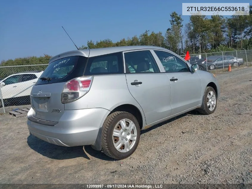 2006 Toyota Matrix Xr VIN: 2T1LR32E66C553618 Lot: 12099997