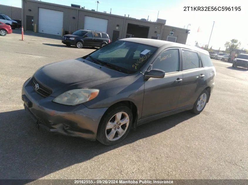 2006 Toyota Matrix Xr VIN: 2T1KR32E56C596195 Lot: 20162555