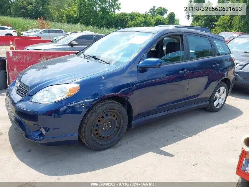 2006 Toyota Matrix Xr VIN: 2T1KR32E56C621693 Lot: 39840262