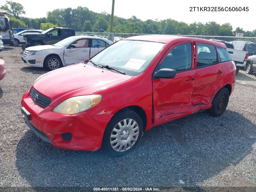 2006 Toyota Matrix VIN: 2T1KR32E56C606045 Lot: 40011351