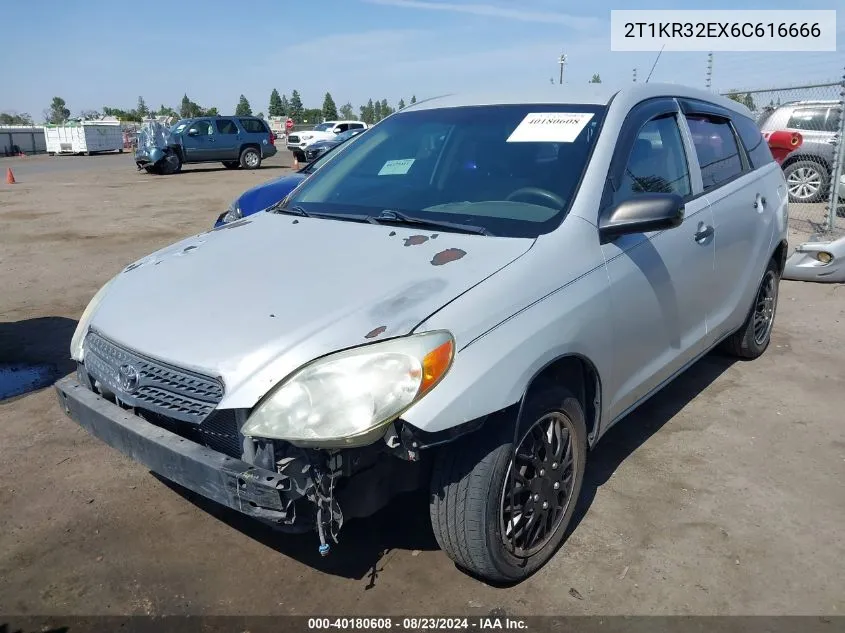 2006 Toyota Matrix VIN: 2T1KR32EX6C616666 Lot: 40180608