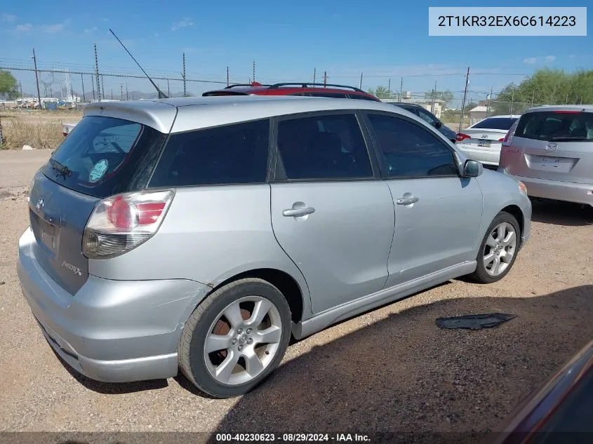 2006 Toyota Matrix Xr VIN: 2T1KR32EX6C614223 Lot: 40230623