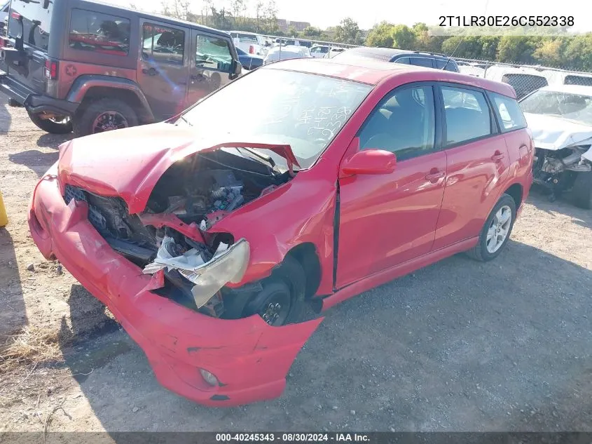 2006 Toyota Matrix Xr VIN: 2T1LR30E26C552338 Lot: 40245343