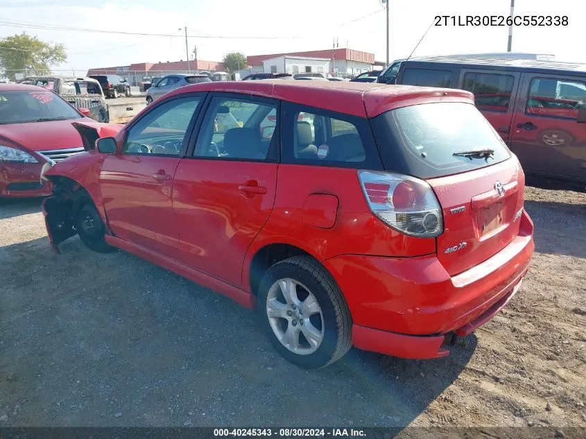 2006 Toyota Matrix Xr VIN: 2T1LR30E26C552338 Lot: 40245343