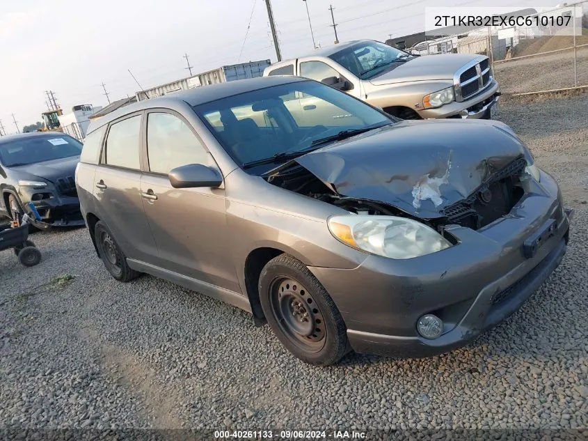 2006 Toyota Matrix Xr VIN: 2T1KR32EX6C610107 Lot: 40261133