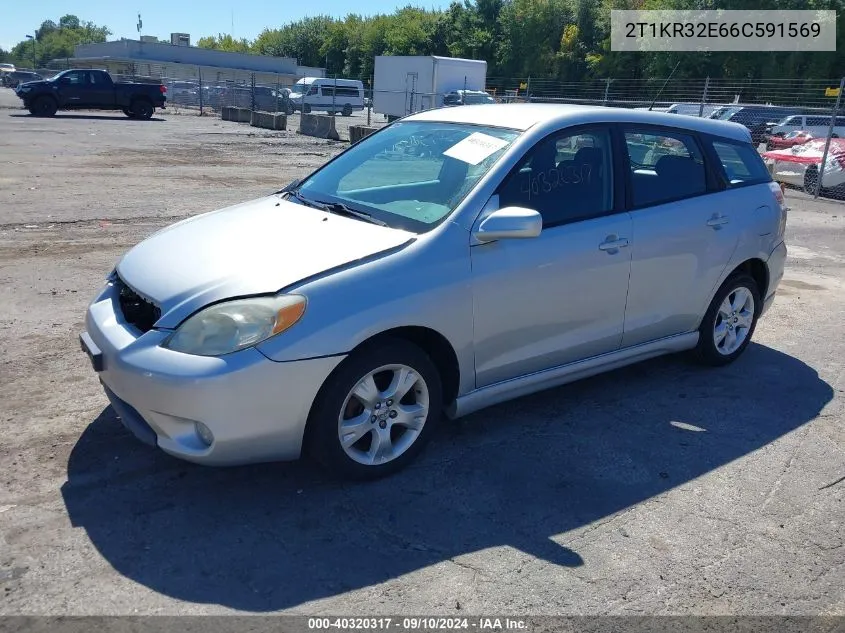 2006 Toyota Matrix Xr VIN: 2T1KR32E66C591569 Lot: 40320317