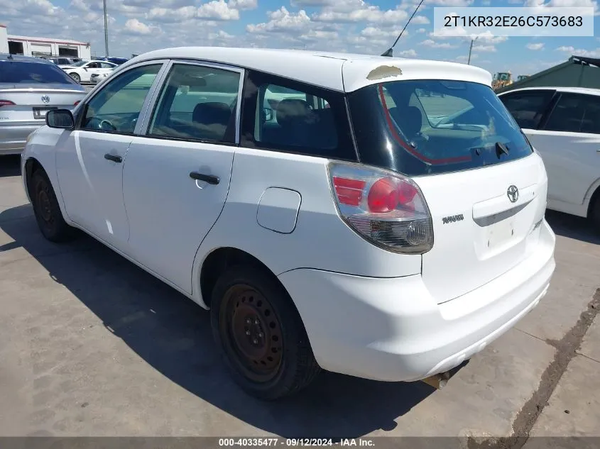 2006 Toyota Matrix VIN: 2T1KR32E26C573683 Lot: 40335477