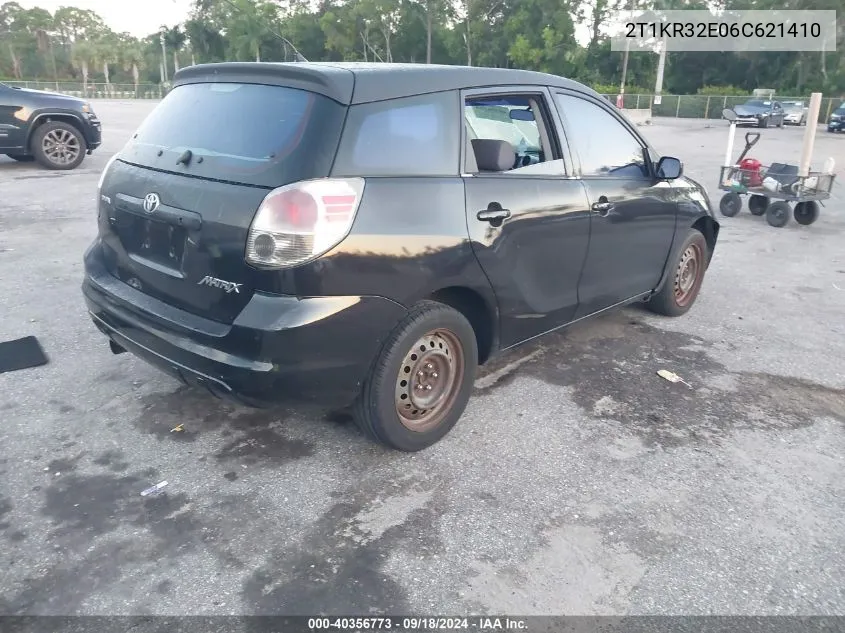 2006 Toyota Matrix Xr VIN: 2T1KR32E06C621410 Lot: 40356773