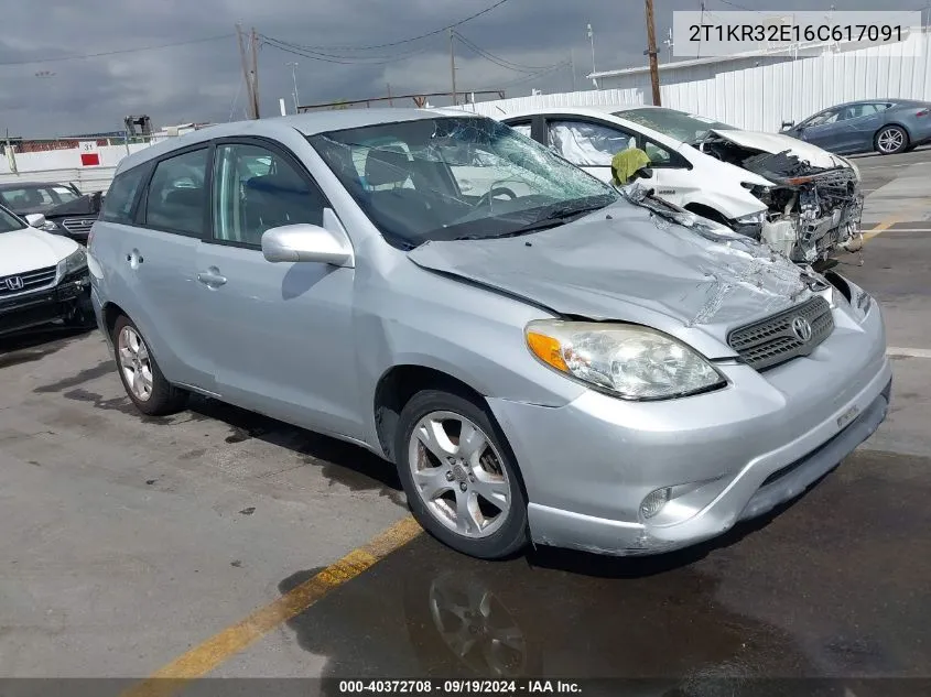 2006 Toyota Matrix Xr VIN: 2T1KR32E16C617091 Lot: 40372708