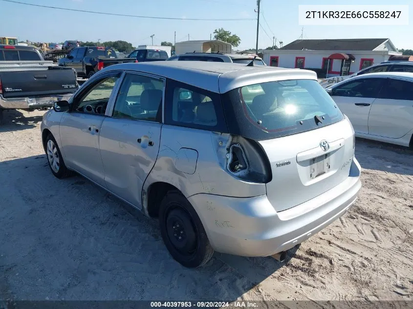 2006 Toyota Matrix Xr VIN: 2T1KR32E66C558247 Lot: 40397953