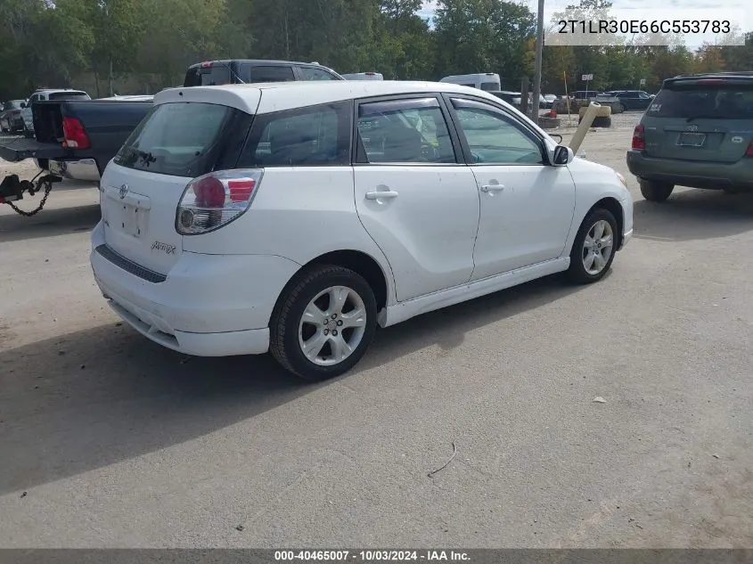 2006 Toyota Matrix Xr VIN: 2T1LR30E66C553783 Lot: 40465007