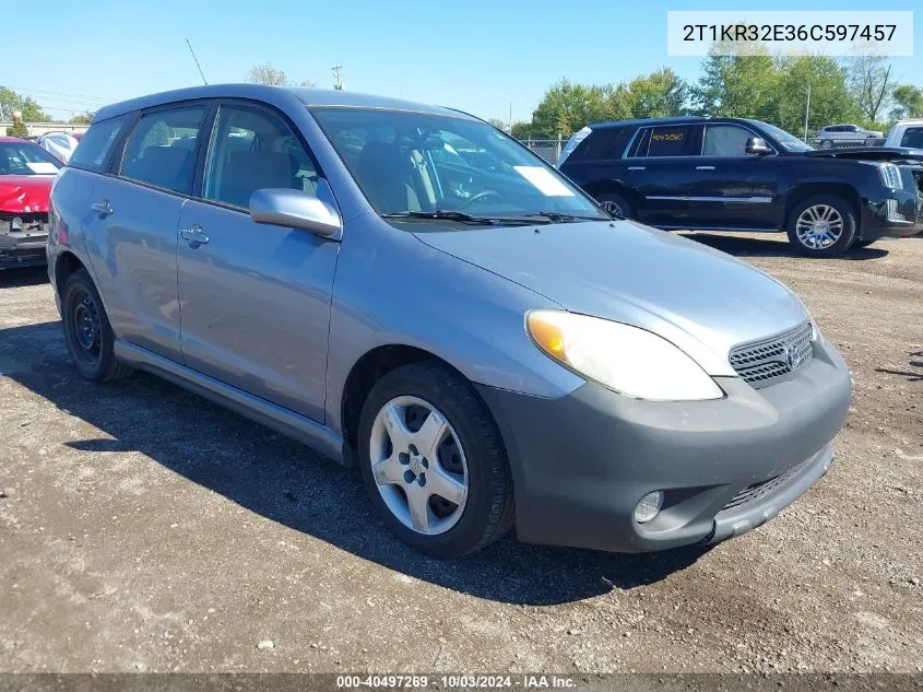 2006 Toyota Matrix Xr VIN: 2T1KR32E36C597457 Lot: 40497269