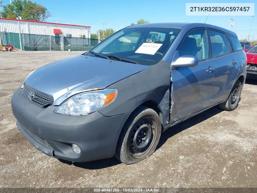 2006 Toyota Matrix Xr VIN: 2T1KR32E36C597457 Lot: 40497269