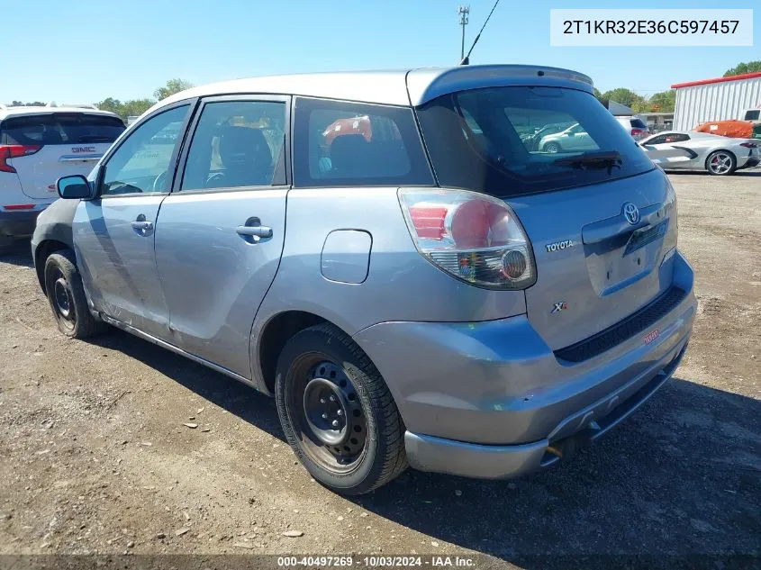 2006 Toyota Matrix Xr VIN: 2T1KR32E36C597457 Lot: 40497269