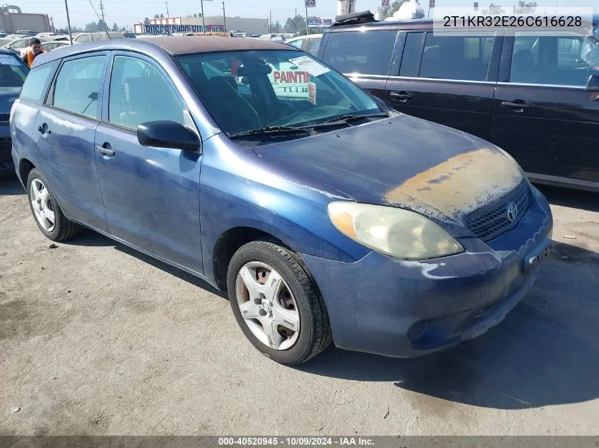 2006 Toyota Corolla Matrix Xr VIN: 2T1KR32E26C616628 Lot: 40520945