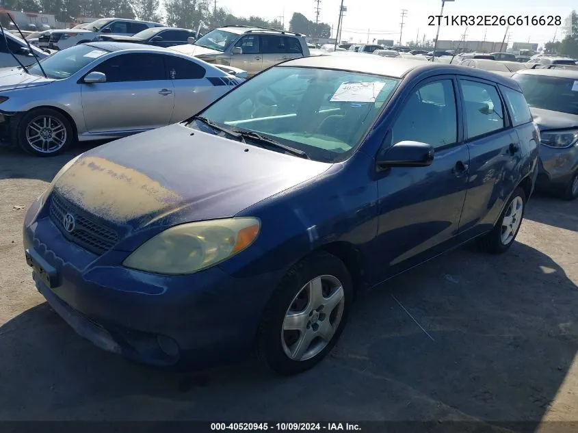 2006 Toyota Corolla Matrix Xr VIN: 2T1KR32E26C616628 Lot: 40520945