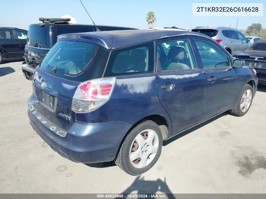 2006 Toyota Corolla Matrix Xr VIN: 2T1KR32E26C616628 Lot: 40520945