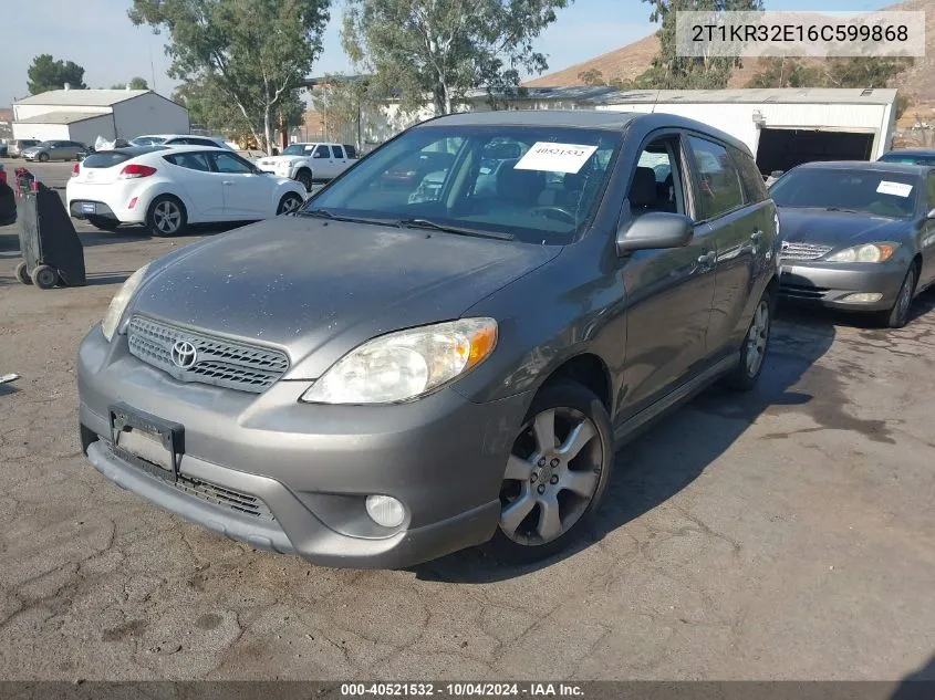 2006 Toyota Matrix Xr VIN: 2T1KR32E16C599868 Lot: 40521532