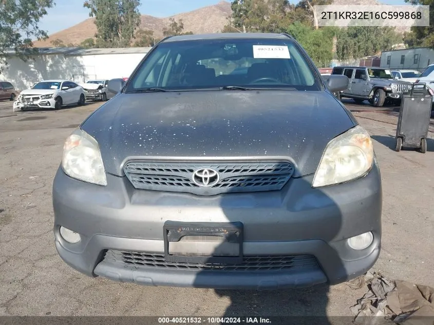 2006 Toyota Matrix Xr VIN: 2T1KR32E16C599868 Lot: 40521532