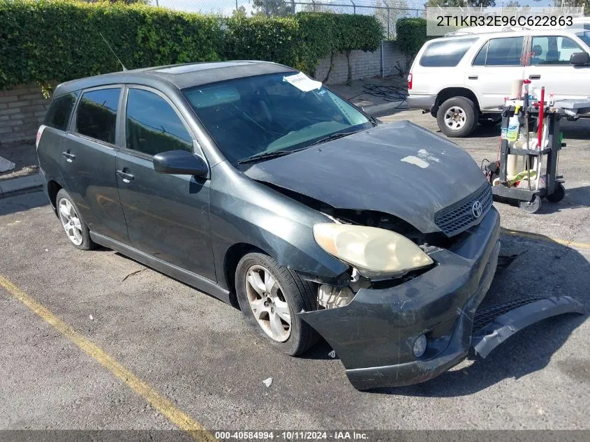 2006 Toyota Matrix Xr VIN: 2T1KR32E96C622863 Lot: 40584994