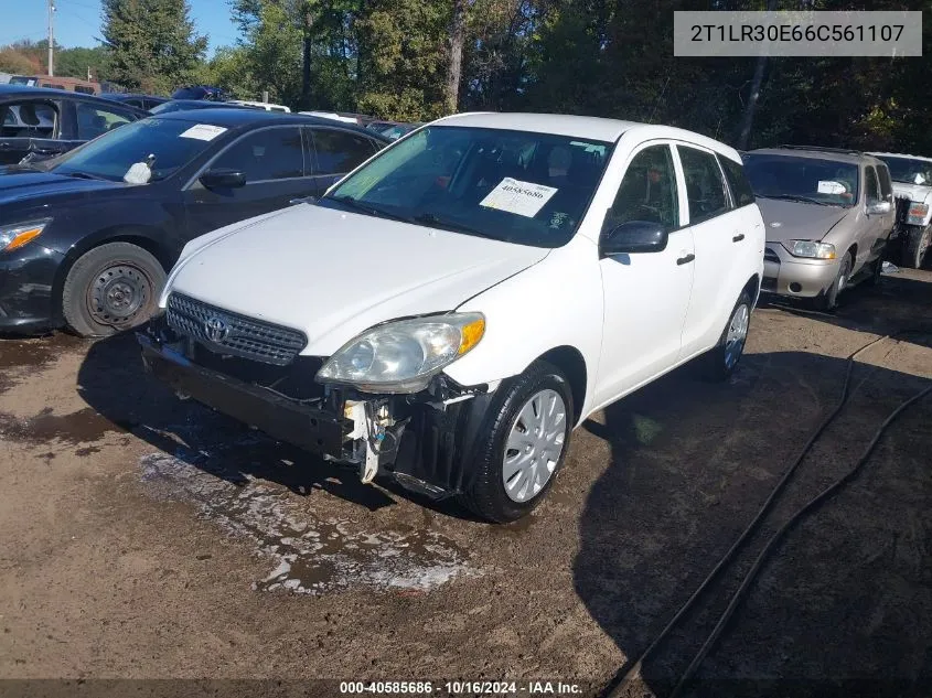 2006 Toyota Matrix VIN: 2T1LR30E66C561107 Lot: 40585686