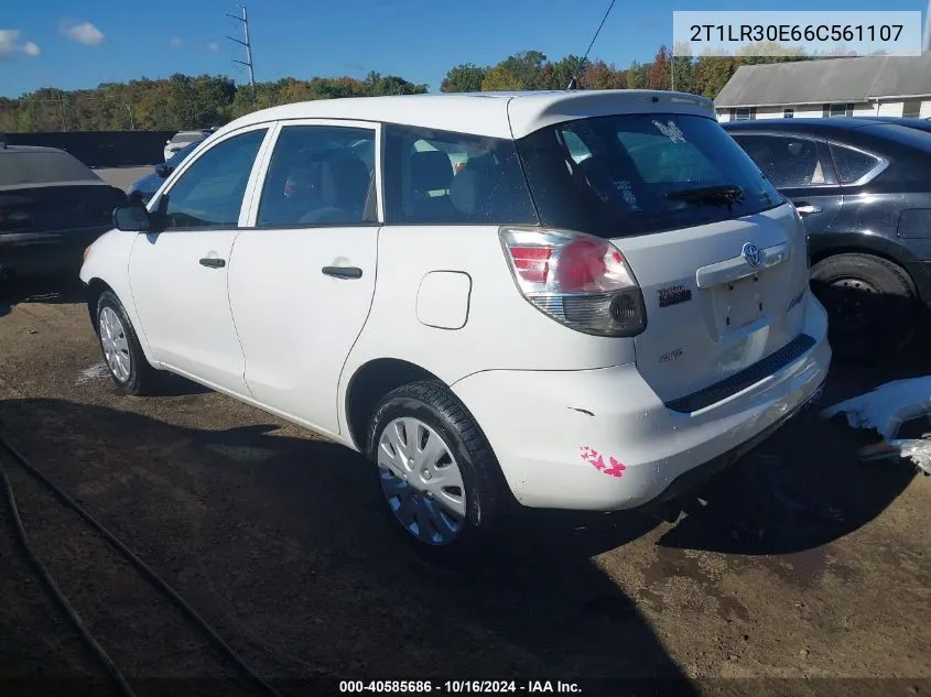 2006 Toyota Matrix VIN: 2T1LR30E66C561107 Lot: 40585686