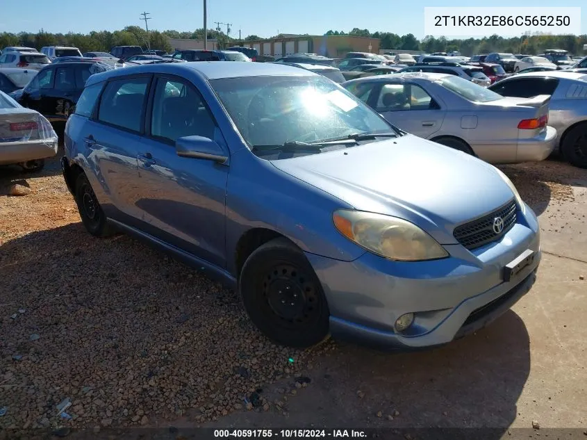 2006 Toyota Matrix Xr VIN: 2T1KR32E86C565250 Lot: 40591755