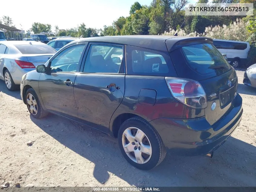 2006 Toyota Matrix VIN: 2T1KR32E56C572513 Lot: 40610385