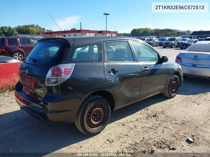 2006 Toyota Matrix VIN: 2T1KR32E56C572513 Lot: 40610385