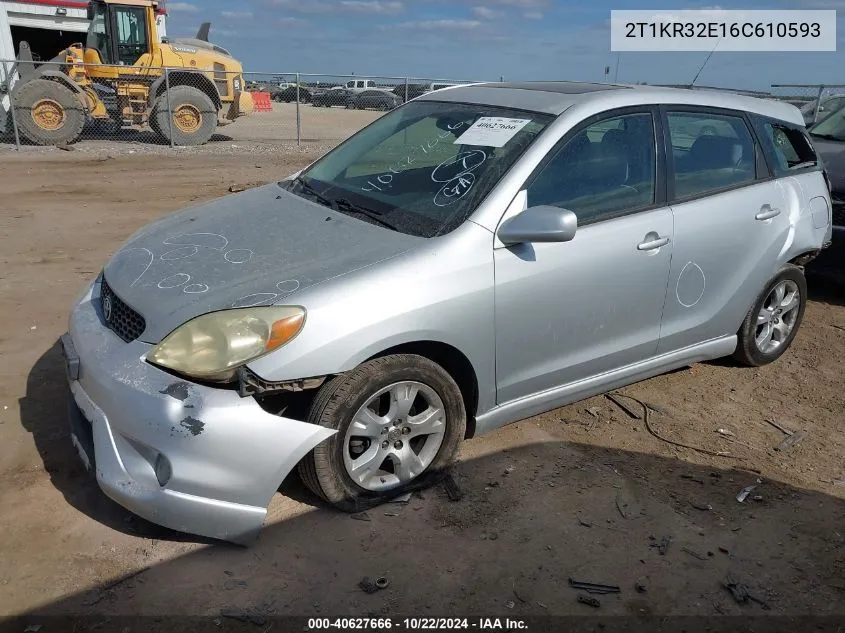 2006 Toyota Matrix Xr VIN: 2T1KR32E16C610593 Lot: 40627666