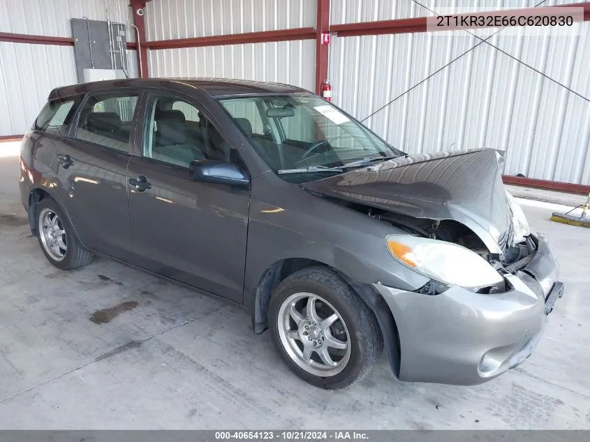 2006 Toyota Matrix VIN: 2T1KR32E66C620830 Lot: 40654123