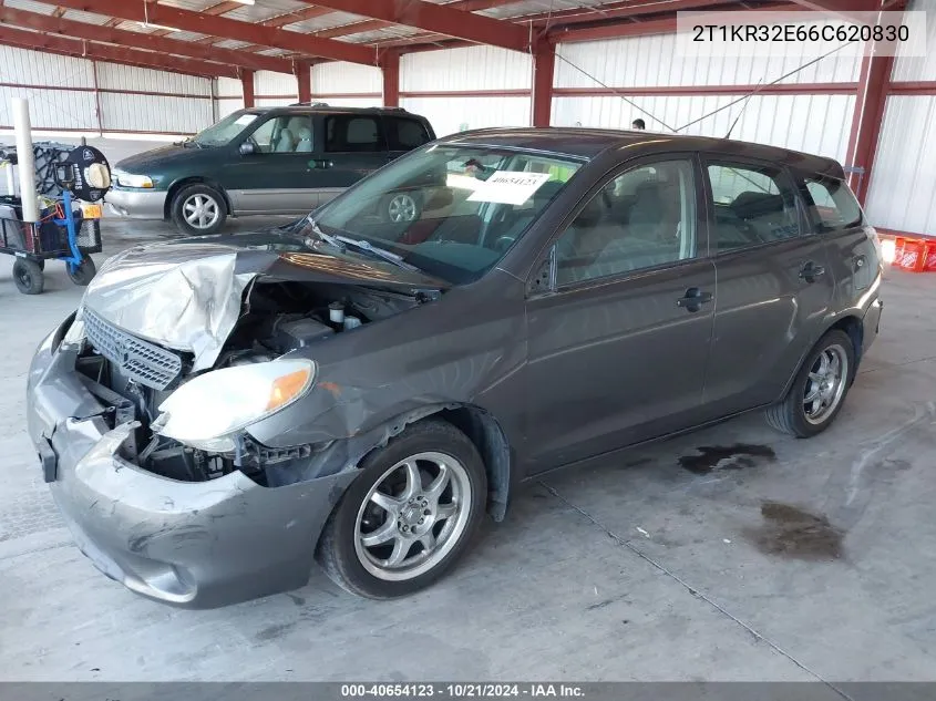 2006 Toyota Matrix VIN: 2T1KR32E66C620830 Lot: 40654123