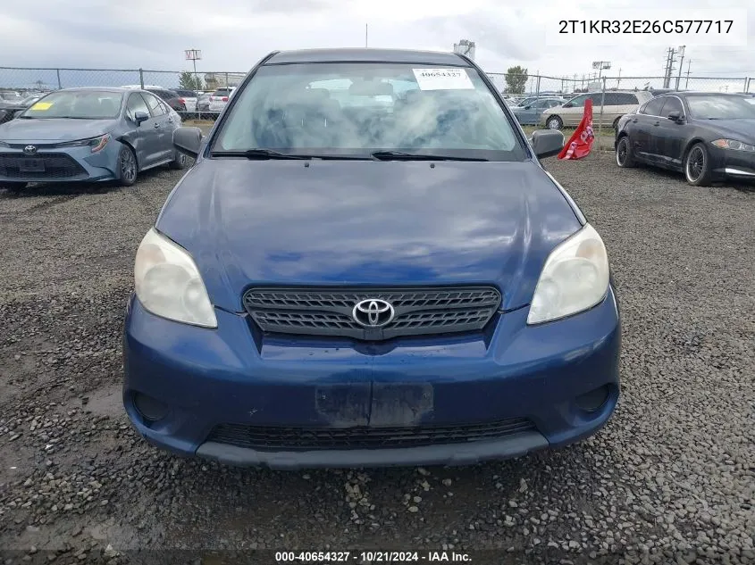 2T1KR32E26C577717 2006 Toyota Matrix