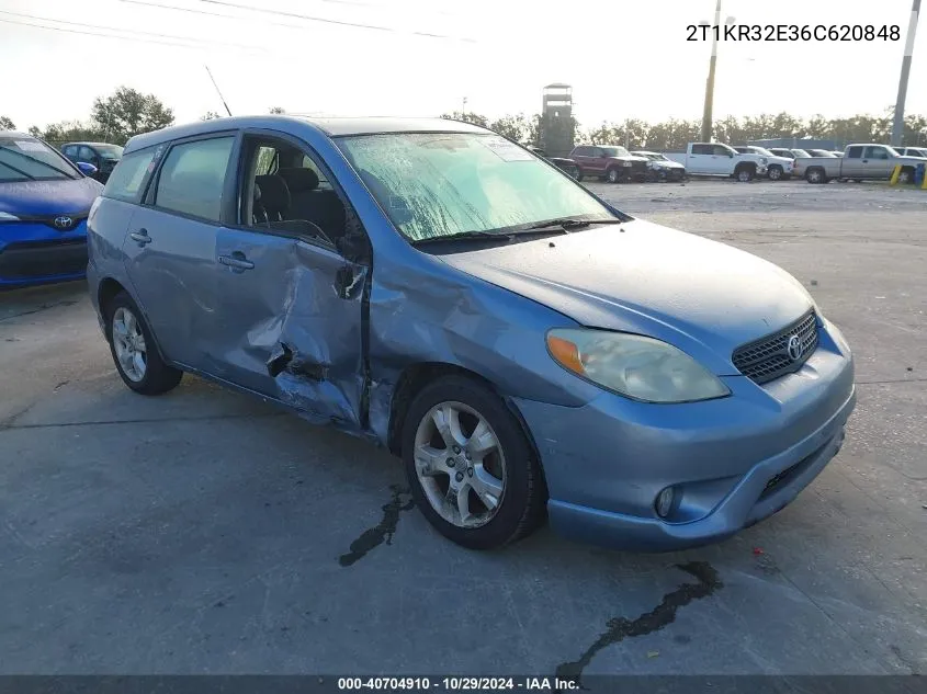 2006 Toyota Matrix Xr VIN: 2T1KR32E36C620848 Lot: 40704910