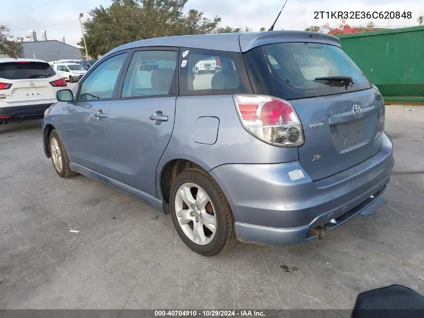 2006 Toyota Matrix Xr VIN: 2T1KR32E36C620848 Lot: 40704910