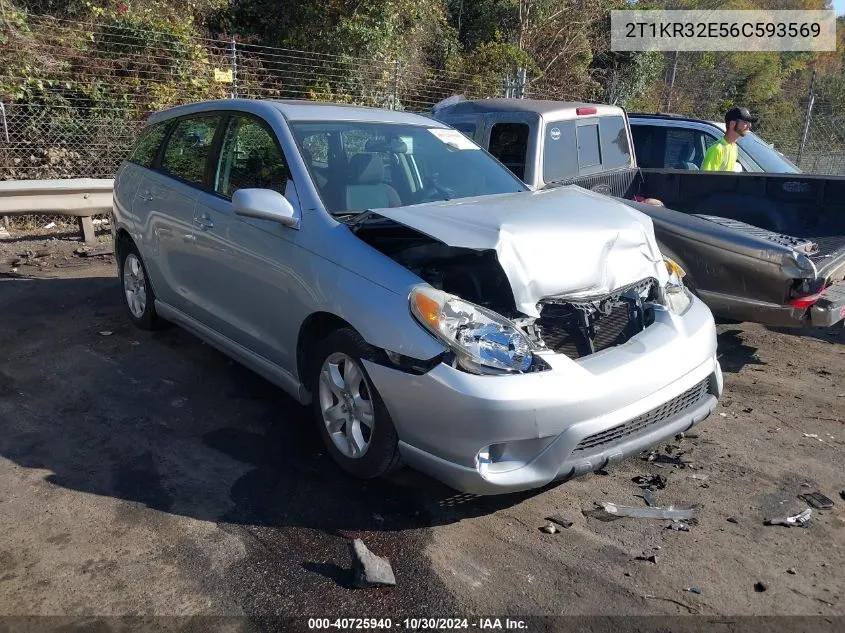 2006 Toyota Matrix Xr VIN: 2T1KR32E56C593569 Lot: 40725940