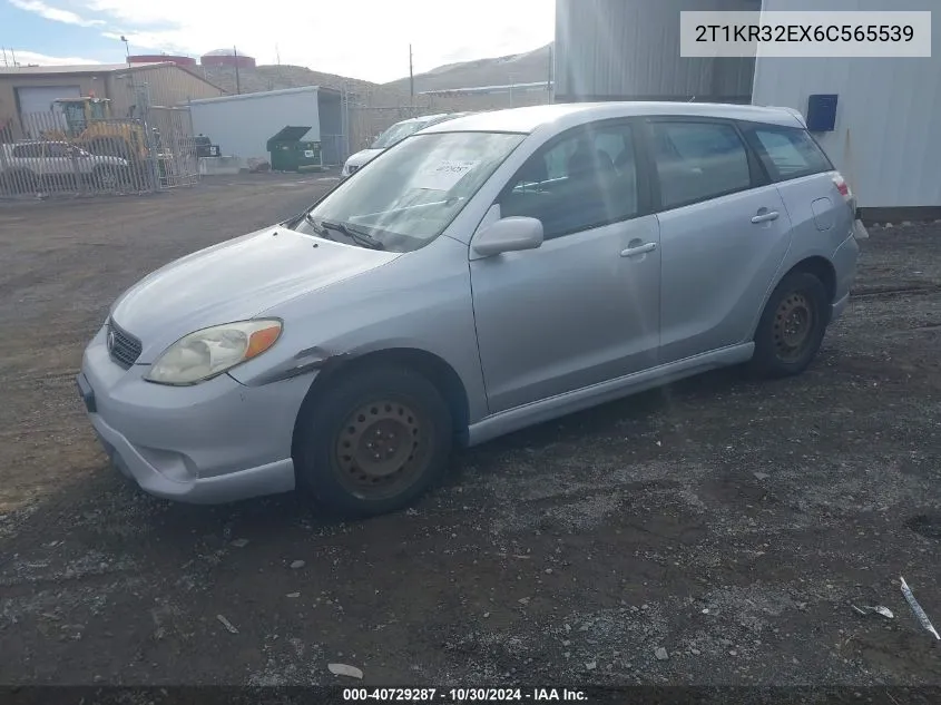 2006 Toyota Matrix Xr VIN: 2T1KR32EX6C565539 Lot: 40729287