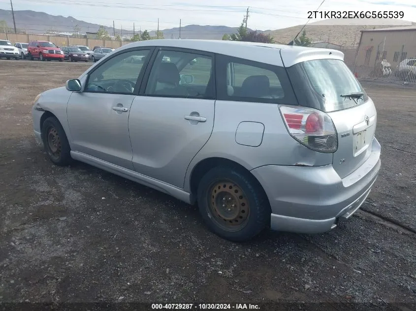 2006 Toyota Matrix Xr VIN: 2T1KR32EX6C565539 Lot: 40729287