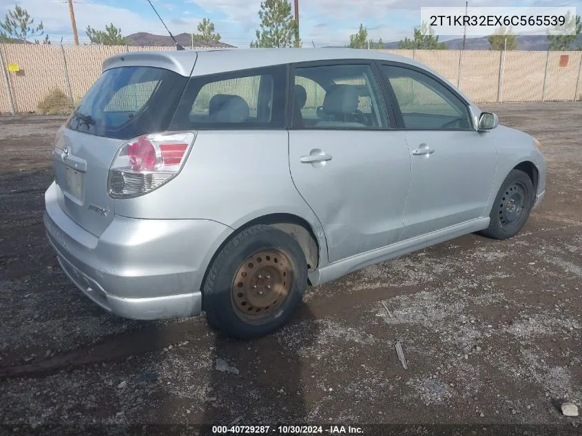 2006 Toyota Matrix Xr VIN: 2T1KR32EX6C565539 Lot: 40729287