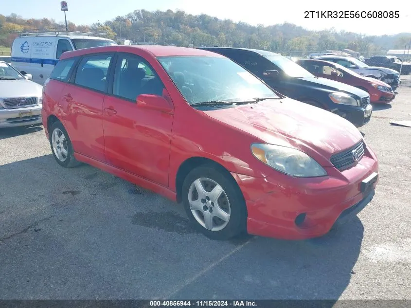 2006 Toyota Matrix Xr VIN: 2T1KR32E56C608085 Lot: 40856944