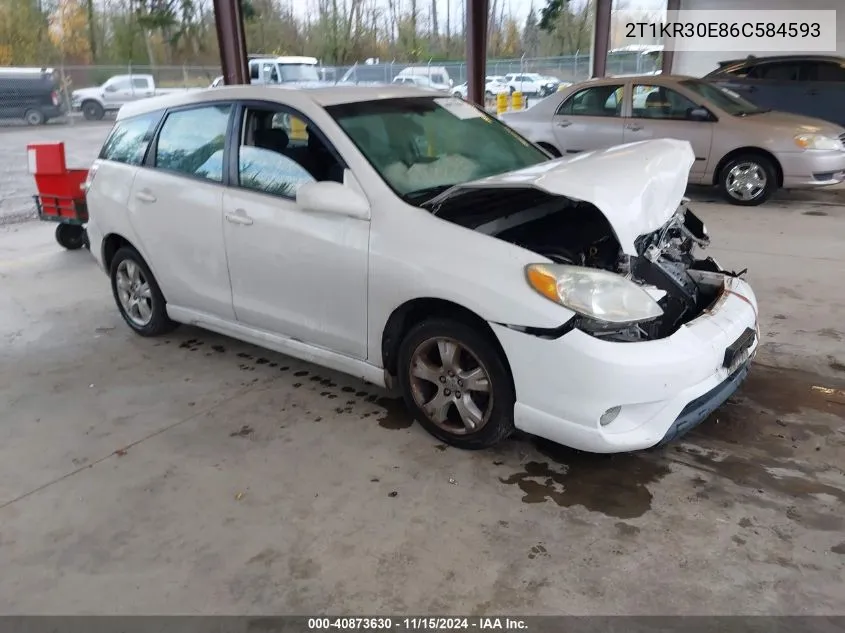 2006 Toyota Matrix Xr VIN: 2T1KR30E86C584593 Lot: 40873630