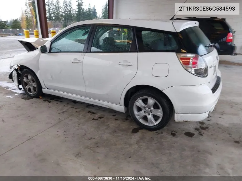 2006 Toyota Matrix Xr VIN: 2T1KR30E86C584593 Lot: 40873630