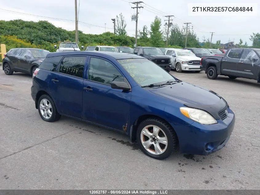 2007 Toyota Matrix VIN: 2T1KR32E57C684844 Lot: 12052757