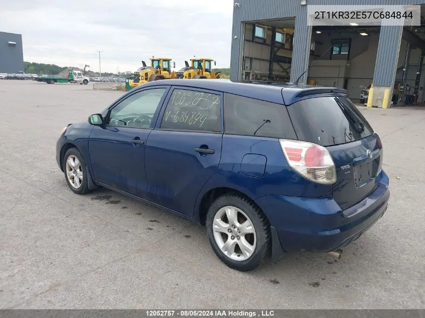 2007 Toyota Matrix VIN: 2T1KR32E57C684844 Lot: 12052757