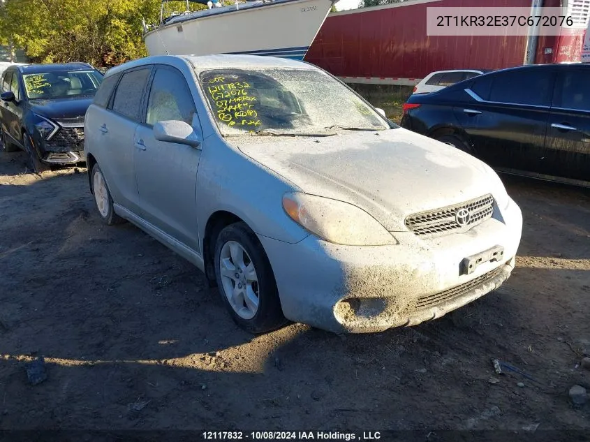 2007 Toyota Matrix Xr VIN: 2T1KR32E37C672076 Lot: 12117832