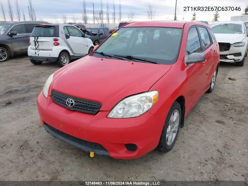 2007 Toyota Corolla Matrix Xr VIN: 2T1KR32E67C637046 Lot: 12148463