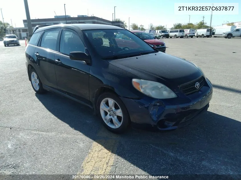 2007 Toyota Matrix Xr VIN: 2T1KR32E57C637877 Lot: 20176046