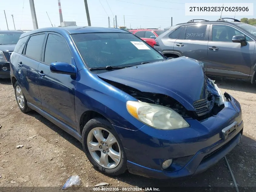 2007 Toyota Matrix Xr VIN: 2T1KR32E37C625906 Lot: 40202305