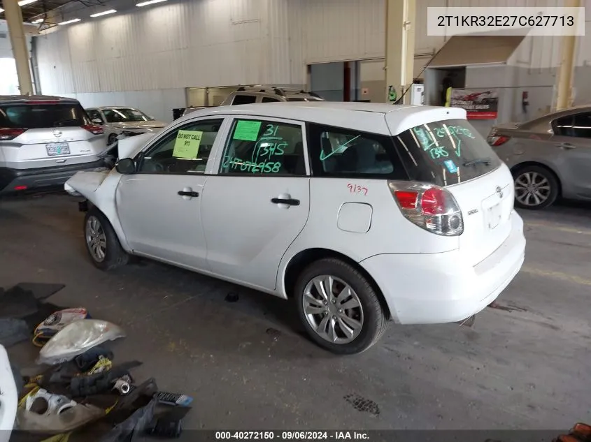 2007 Toyota Matrix VIN: 2T1KR32E27C627713 Lot: 40272150