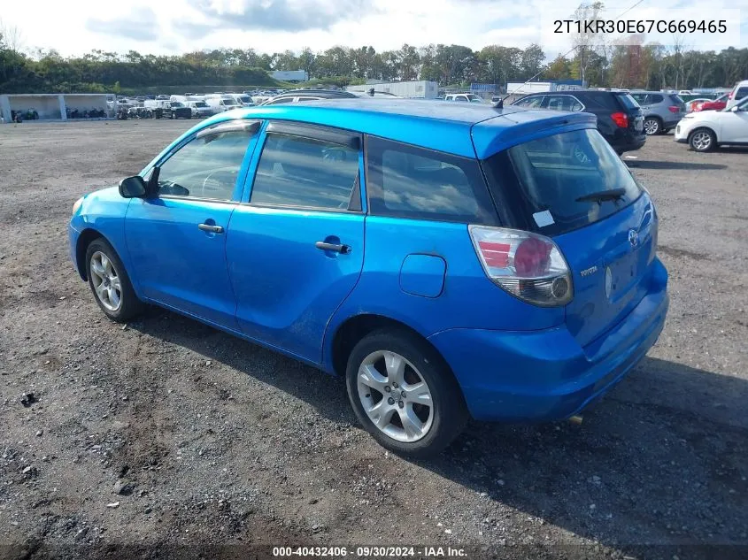 2007 Toyota Matrix VIN: 2T1KR30E67C669465 Lot: 40432406